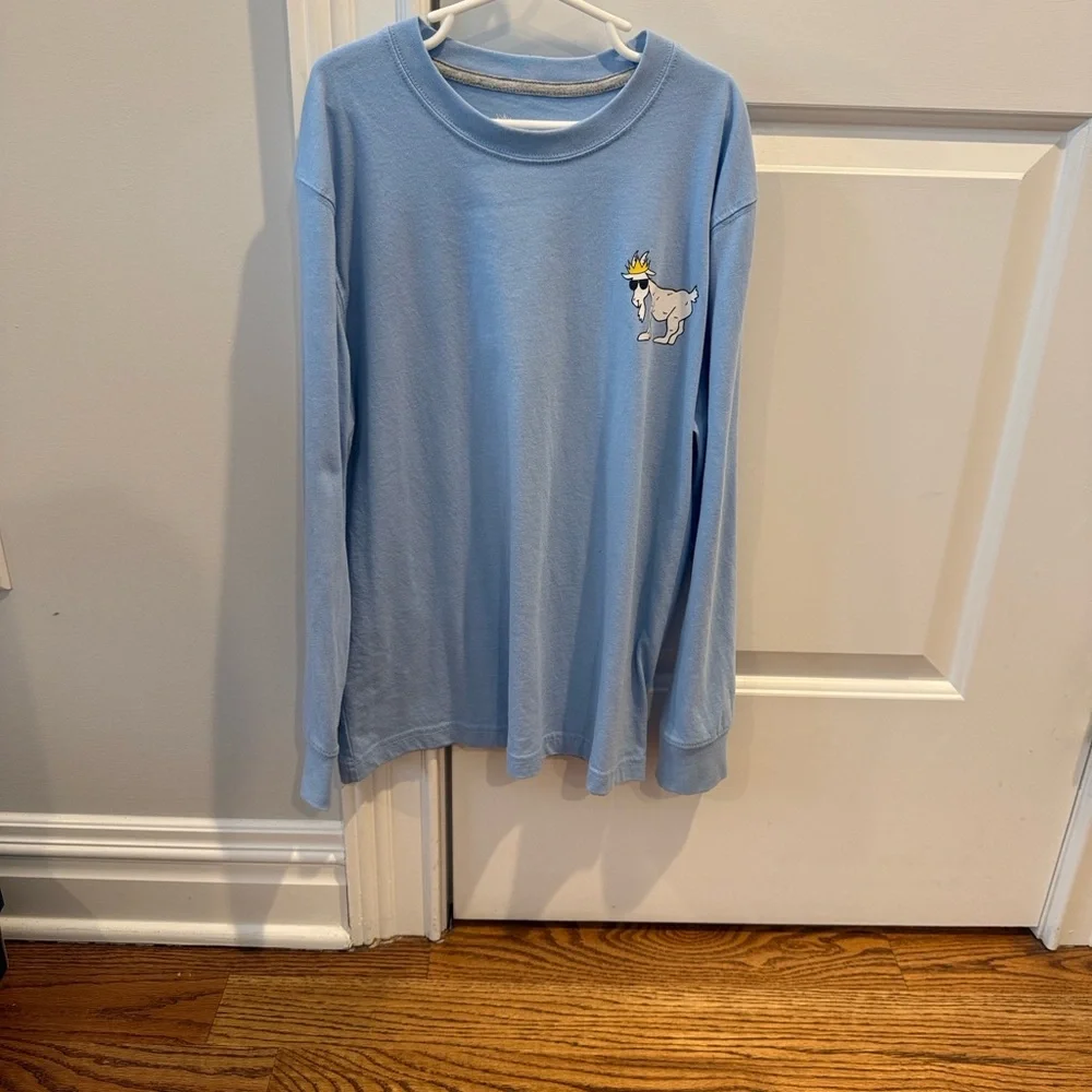GOAT USA Youth Large Blue Long Sleeve Tee - Picture 1 of 6